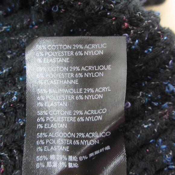 Free People XS Womens Leo Blacklight Party Cowl Neck Turtleneck Sweater Black - Picture 12 of 12